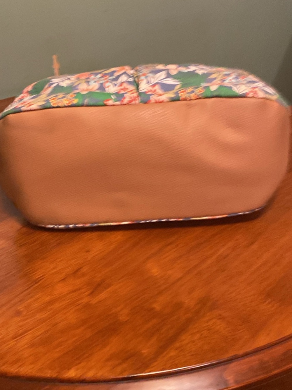 Rosetti Green Floral Tote with Tan Trim - Picture 6 of 8